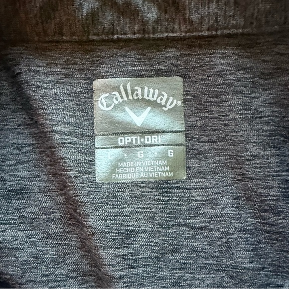 Callaway Men's Charcoal Gray Golf Polo Shirt Large - Picture 2 of 6